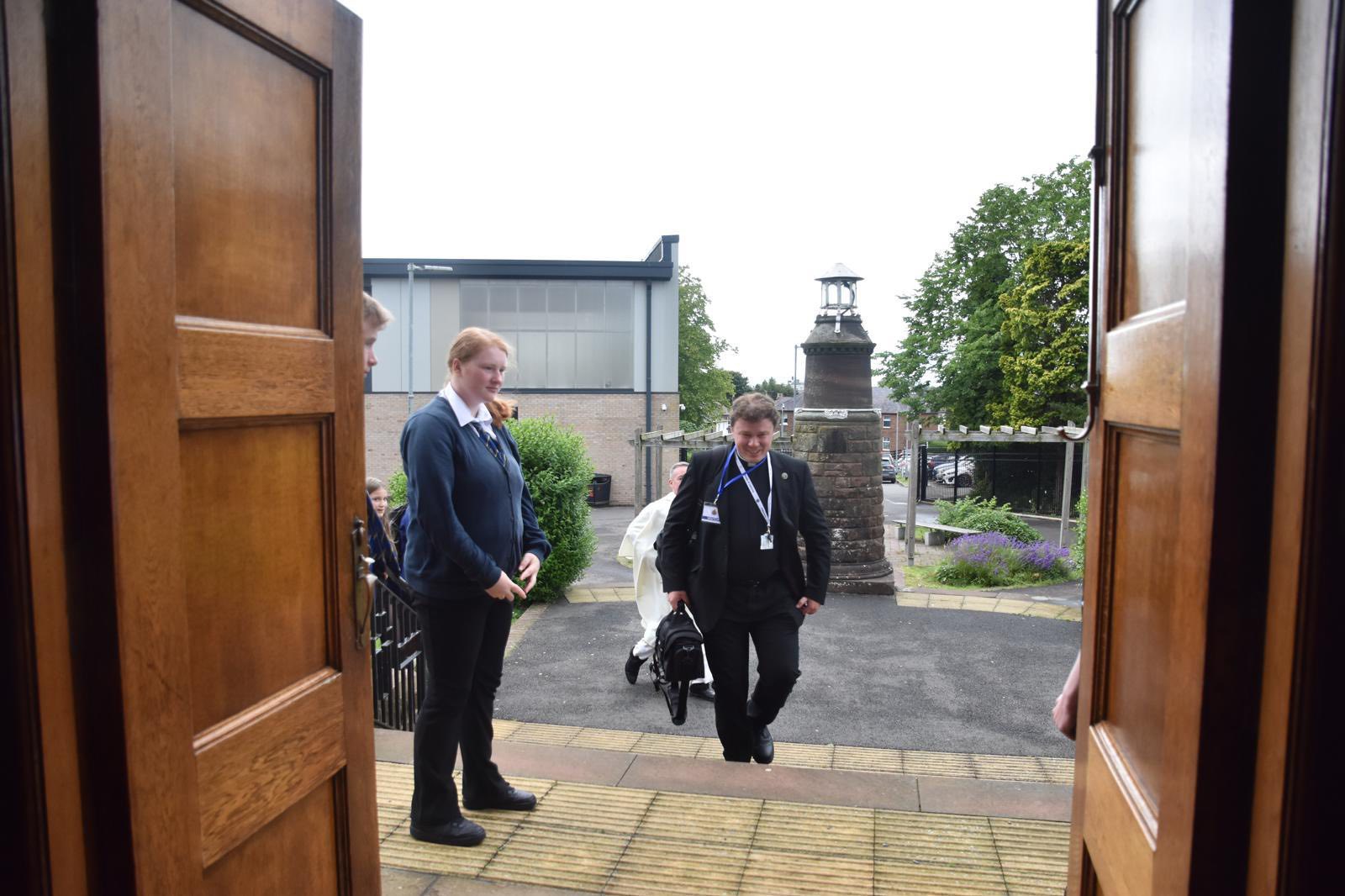 Welcoming church entrance